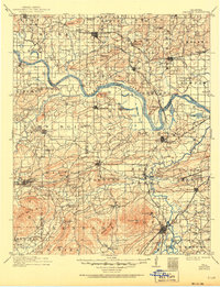 Sallisaw 1911 topographic map preview
