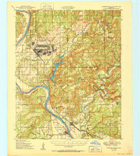 Webbers Falls 1950 topographic map thumbnail