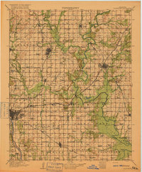 Claremore 1916 topographic map thumbnail