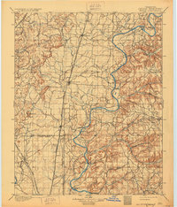 Pryor 1901 topographic map preview