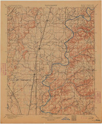 Pryor 1901 topographic map preview