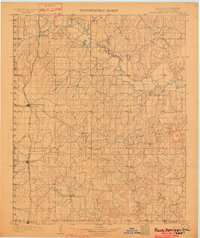 Rush Springs 1902 topographic map thumbnail