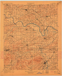 Sallisaw 1911 topographic map thumbnail