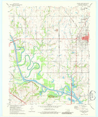 Wagoner West 1974 topographic map thumbnail