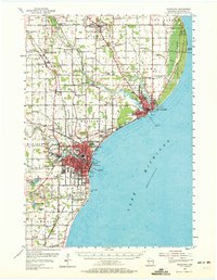 Manitowoc 1954 topographic map thumbnail