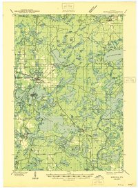 Minocqua 1946 topographic map thumbnail