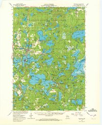 Minocqua 1966 topographic map thumbnail