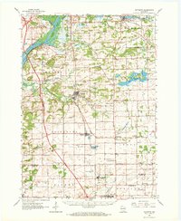 Poynette 1962 topographic map thumbnail
