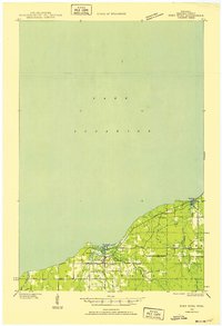 Port Wing 1943 topographic map thumbnail