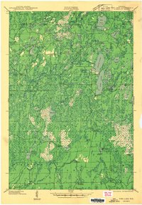 Pike Lake 1942 topographic map thumbnail