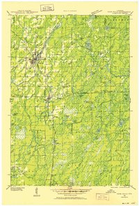 Park Falls 1941 topographic map thumbnail