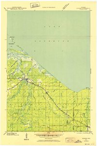 Odanah 1943 topographic map thumbnail