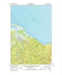 Odanah 1964 topographic map thumbnail