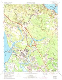 Yorktown 1965 topographic map thumbnail