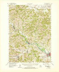 Reedsburg 1956 topographic map thumbnail