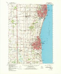 Racine 1959 topographic map thumbnail