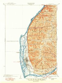 Prairie Du Chien 1932 topographic map thumbnail