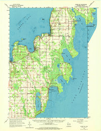 Sister Bay 1960 topographic map thumbnail