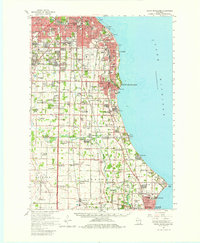 South Milwaukee 1958 topographic map preview