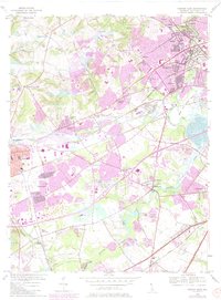 Newark East 1953 topographic map thumbnail