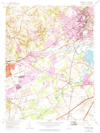 Newark East 1953 topographic map thumbnail