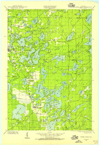 Three Lakes 1938 topographic map thumbnail