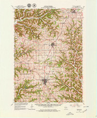 Viroqua 1965 topographic map thumbnail