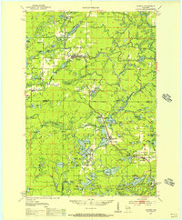 Wabeno 1951 topographic map thumbnail