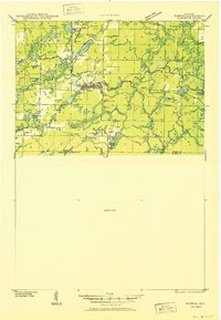 Wabeno 1950 topographic map thumbnail