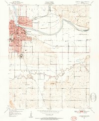 Lawrence East 1950 topographic map thumbnail