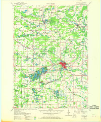 Waupaca 1957 topographic map thumbnail