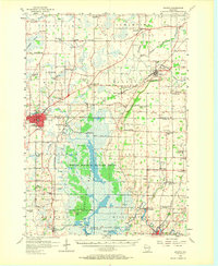 Waupun 1955 topographic map thumbnail