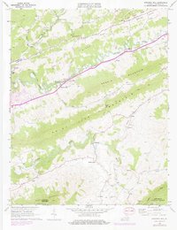Pounding Mill 1968 topographic map thumbnail