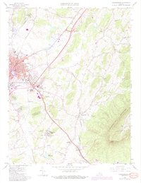 Harrisonburg 1964 topographic map thumbnail