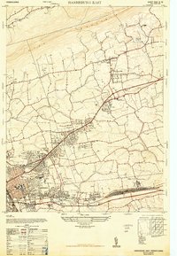 Harrisburg East 1947 topographic map thumbnail
