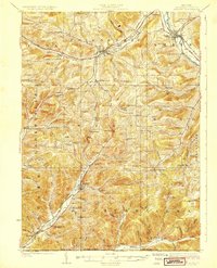 Belmont 1925 topographic map thumbnail