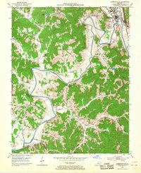Barbourville 1952 topographic map thumbnail