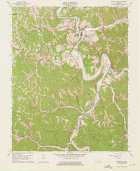 Booneville 1961 topographic map thumbnail