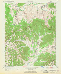 Bradfordsville 1952 topographic map thumbnail