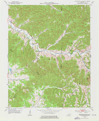 Bradfordsville 1953 topographic map thumbnail