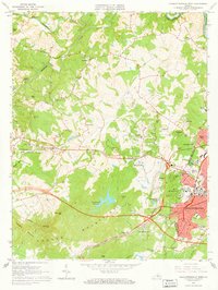 Charlottesville West 1964 topographic map thumbnail