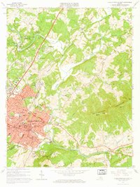 Charlottesville East 1964 topographic map thumbnail