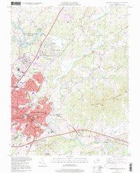 Charlottesville East 1997 topographic map thumbnail