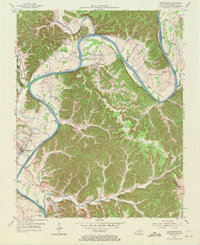 Burkesville 1953 topographic map thumbnail