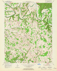 Cane Valley 1953 topographic map thumbnail