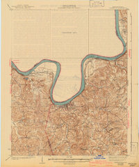 Cannelton 1934 topographic map thumbnail