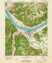 Carrollton 1953 topographic map thumbnail