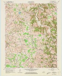 Center 1961 topographic map thumbnail