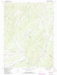 Bergton 1967 topographic map thumbnail