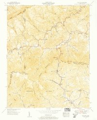 Flat Gap 1955 topographic map preview